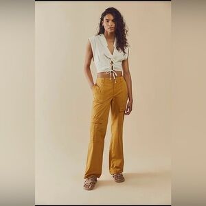 NWT Free People Low Rise Cargo Straight Leg Utility Pants Size 4